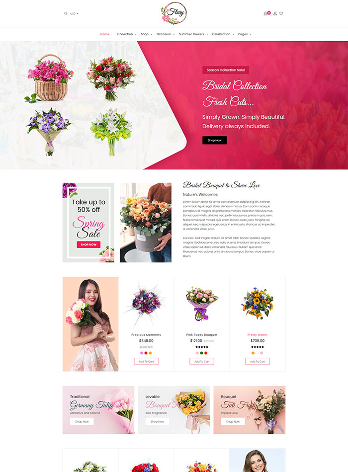 florist shopify theme - Flory     