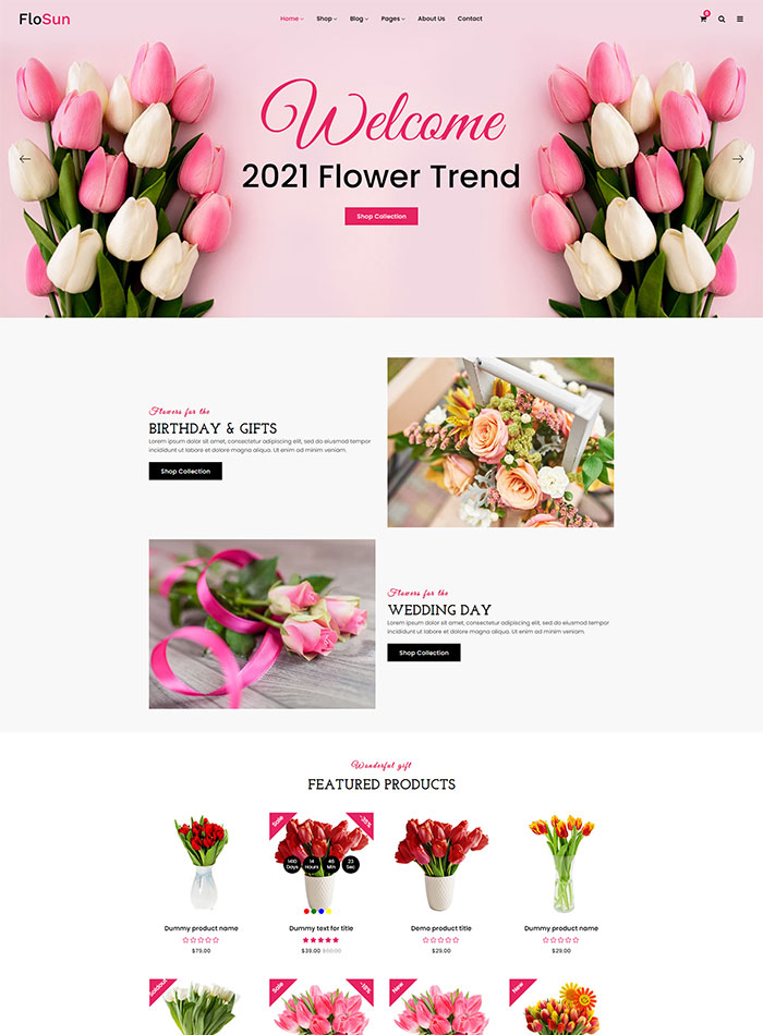 Flower Store Shopify Theme - Flosun