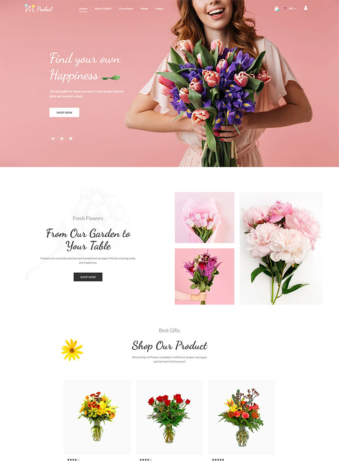 Florist Shopify Themes | Pookal