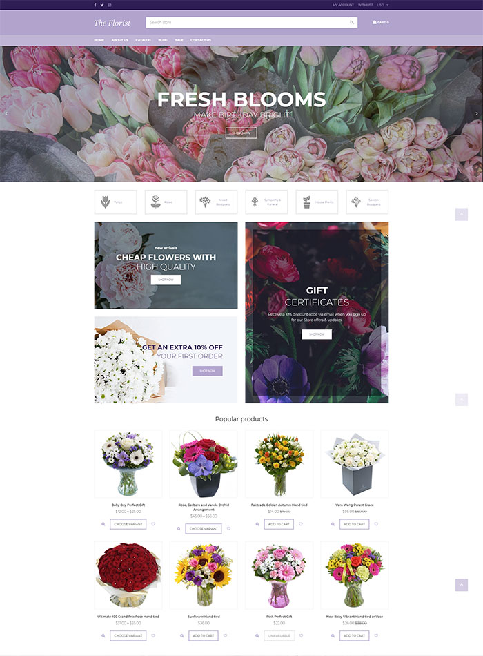 shopify the florist template
