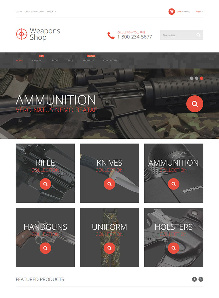 Gun Shop Website Template