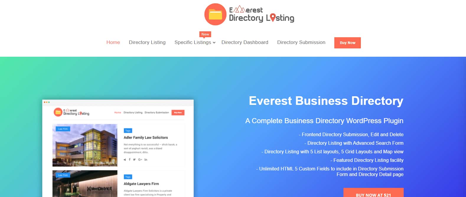Everest business directory plugin