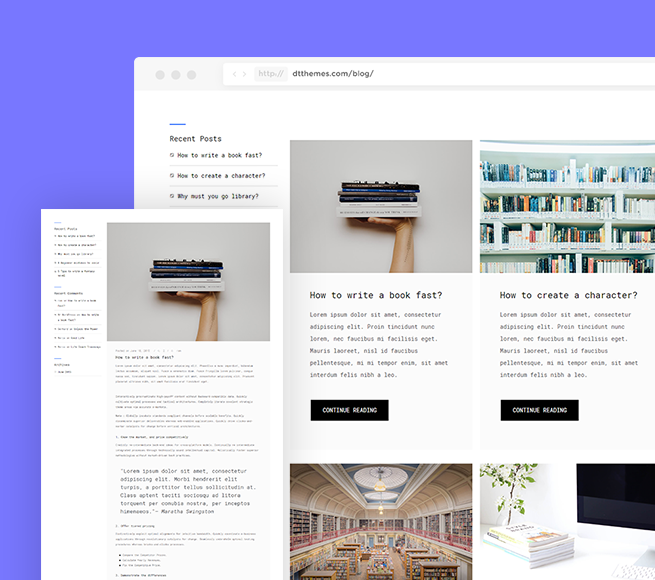Blog section to attract readers to your website with the Best Free Writer WordPress Theme