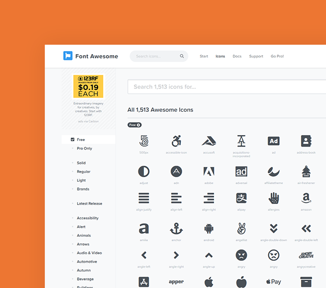 Thousands of icons to represent your brand and benchmark Construction Website