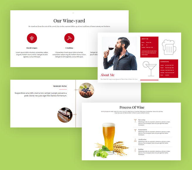 Segregation of sections for brewery WordPress Theme