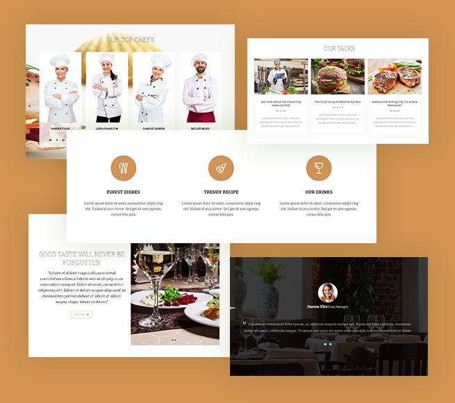 Integrated and aesthetic section for your cafe website