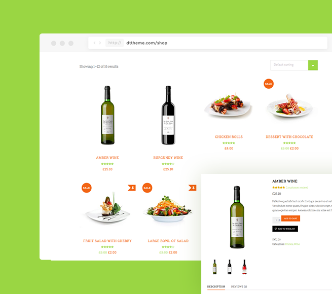 WooCommerce integration with the best Restaurant Theme WordPress Free