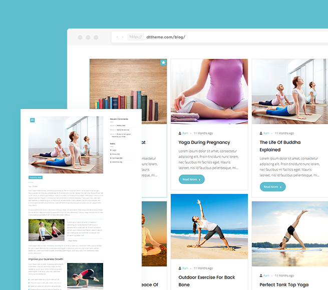Blogs for Yoga Gurus with Yoga WordPress Theme Free Download