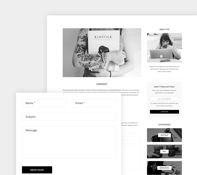 Contact and enquiry form for WordPress