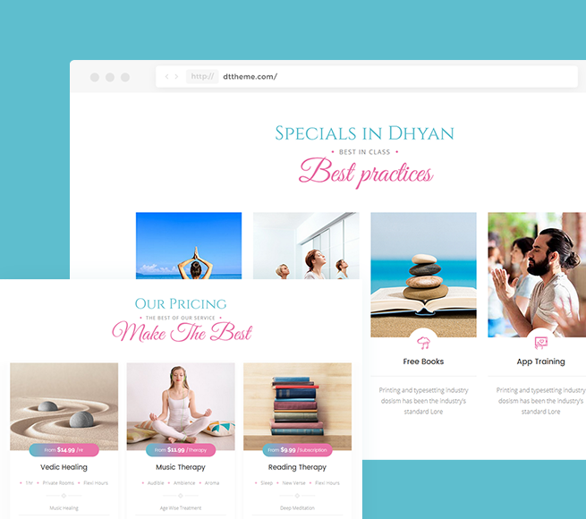 Blog section for Yoga WordPress Theme