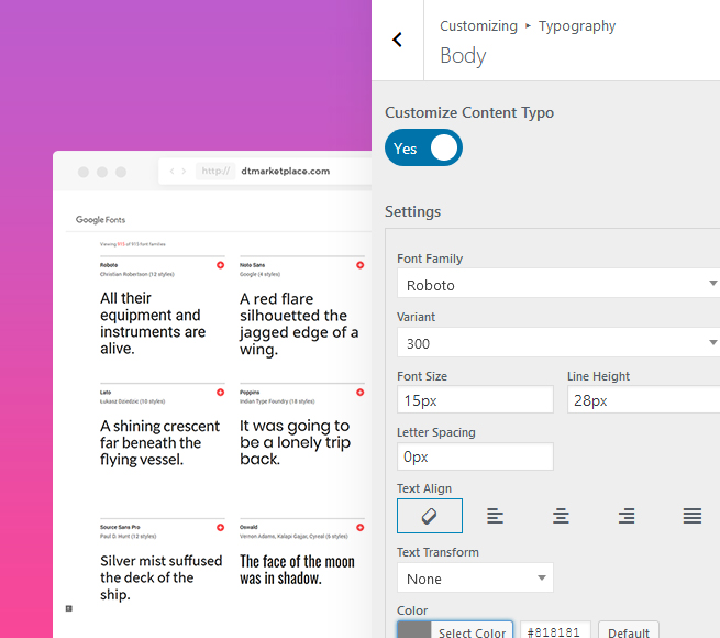wordpress theme with 500+ Google fonts for Beauty Salon WordPress Theme Free Download