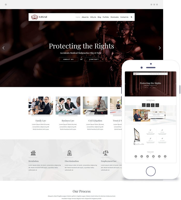 Responsive settings for WordPress Theme Law Firm