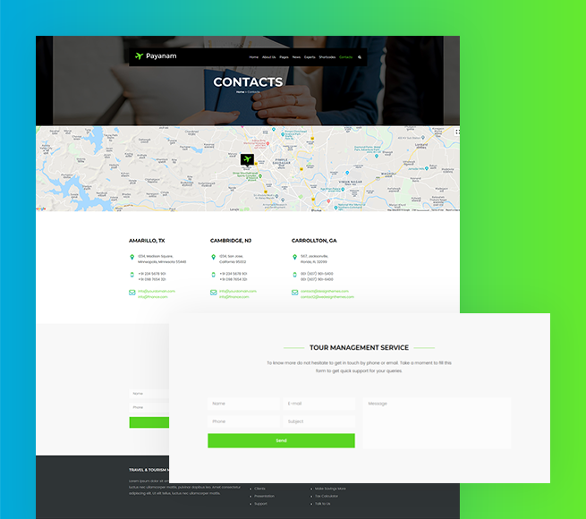 Contact Form and Maps for WordPress theme