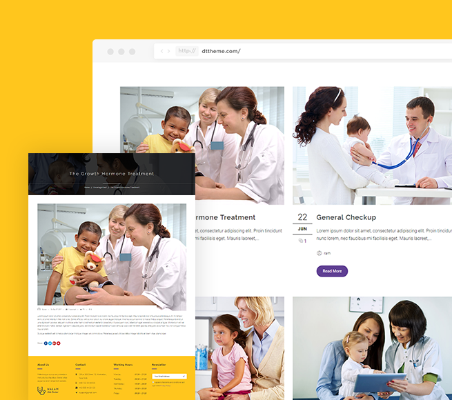 Blog section to get customers for doctors with the best Free Medical WordPress Theme