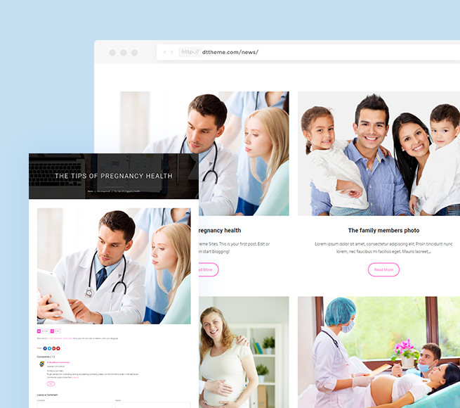 Medical Blog section on Free Health and Medical Wordpress Theme