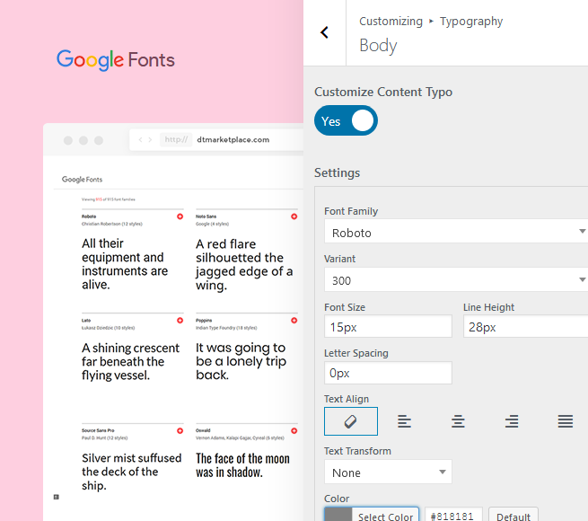 500+ Google Fonts to match your style